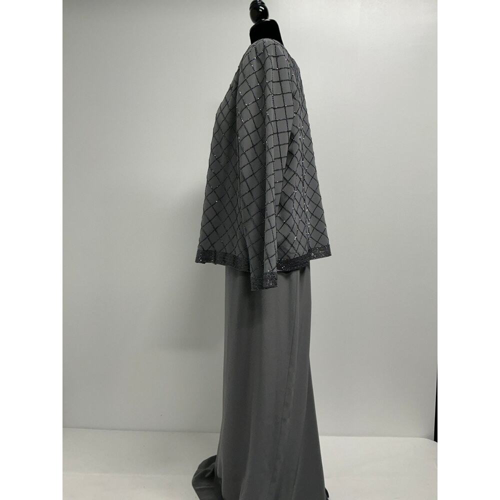 Vintage Jovani Silk Beaded 3 Piece Gown Set 18 - Picture 2 of 11